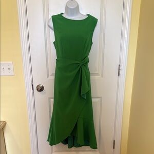 Chic Asymmetrical Green Dress